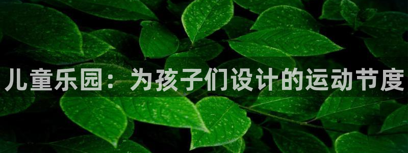 球速体育：儿童乐园：为孩子们设计的运动节度