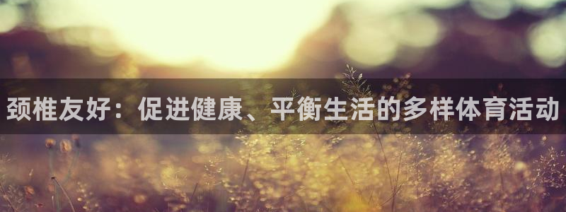 球速体育：颈椎友好：促进健康、平衡生活的多样体育活动