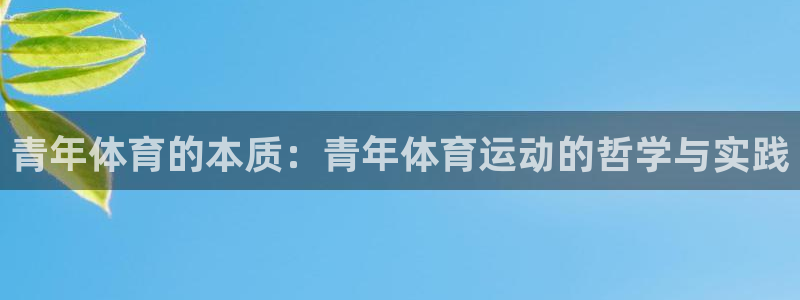 球速体育：青年体育的本质：青年体育运动的哲学与实践