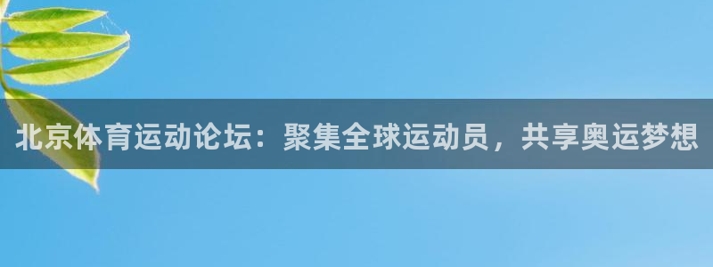 球速体育：北京体育运动论坛：聚集全球运动员，共享奥运梦想