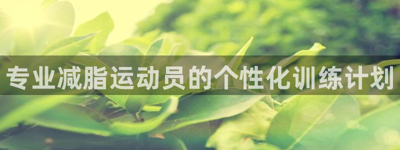 球速体育：专业减脂运动员的个性化训练计划