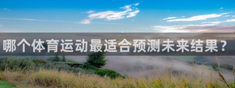 球速体育：哪个体育运动最适合预测未来结果？